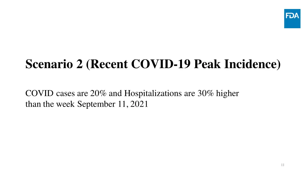 scenario 2 recent covid 19 peak incidence