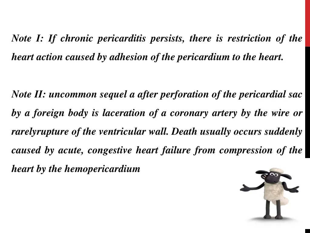 note i if chronic pericarditis persists there