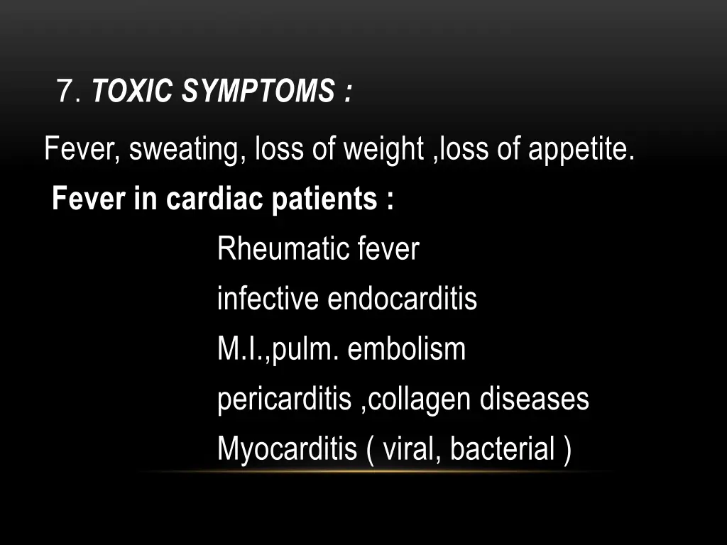 7 toxic symptoms