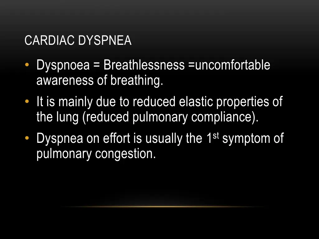 cardiac dyspnea