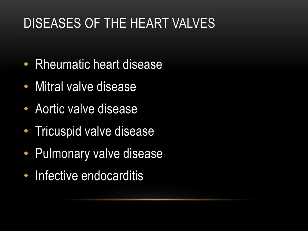 diseases of the heart valves