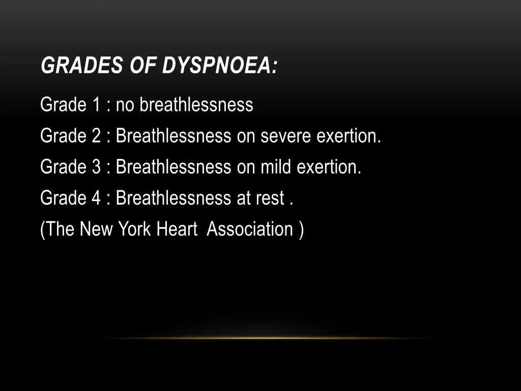 grades of dyspnoea