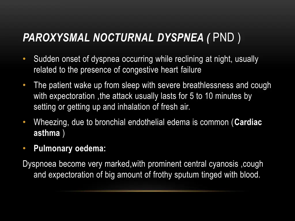 paroxysmal nocturnal dyspnea pnd