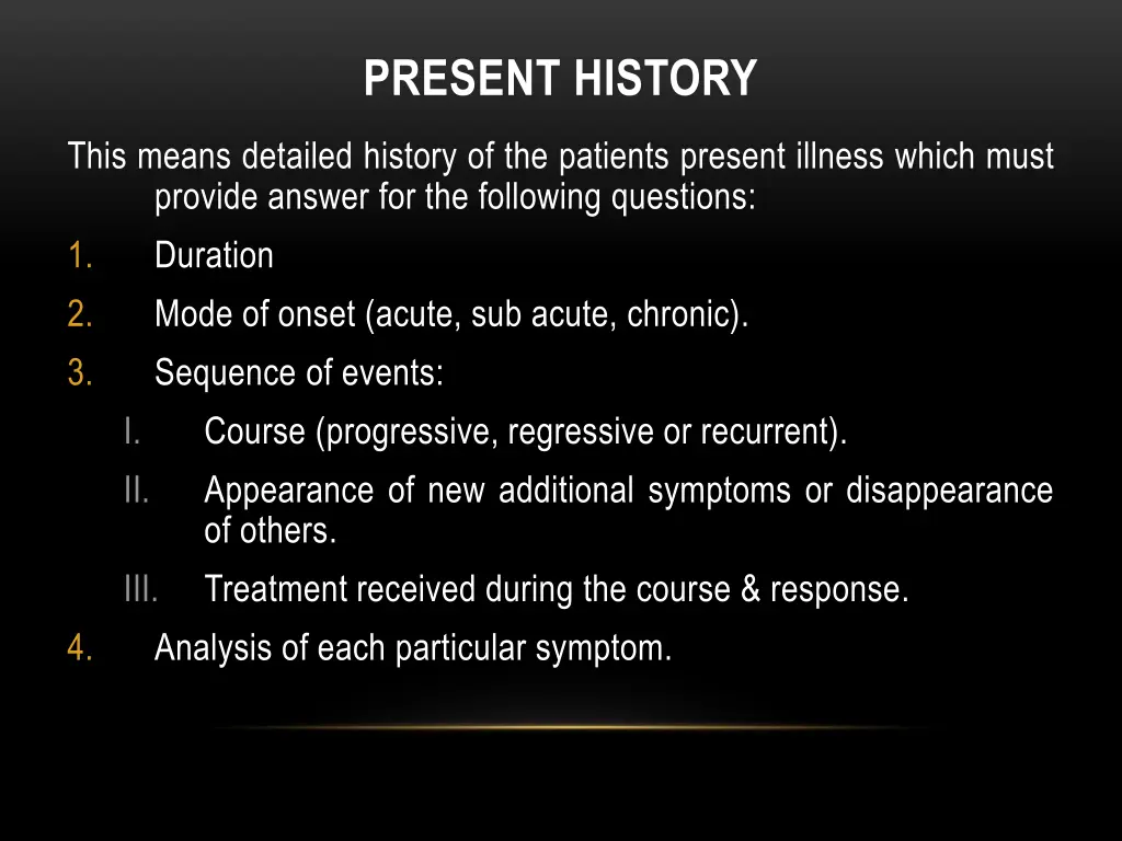 present history