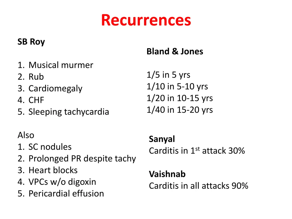 recurrences