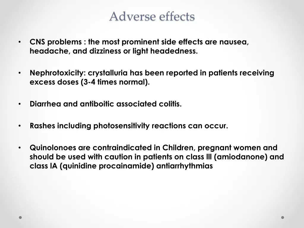 adverse effects