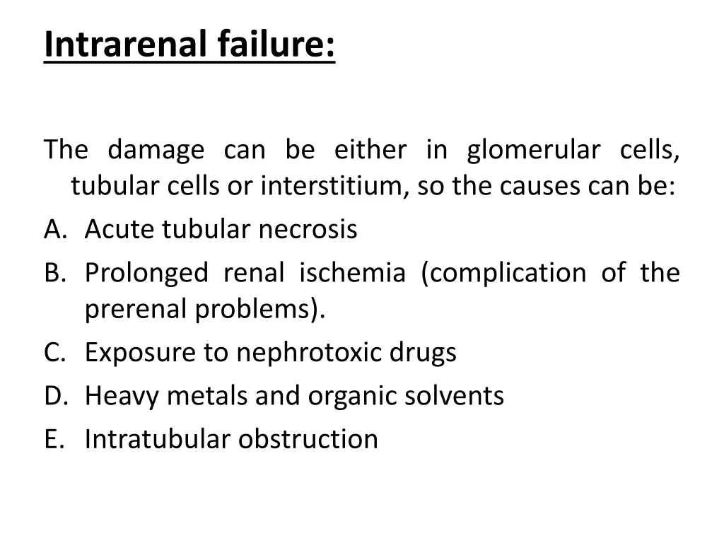 intrarenal failure