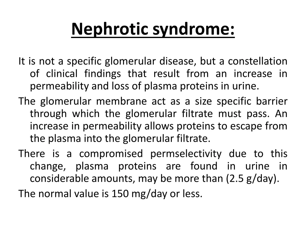 nephrotic syndrome