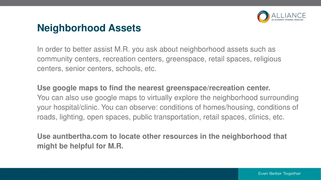 neighborhood assets