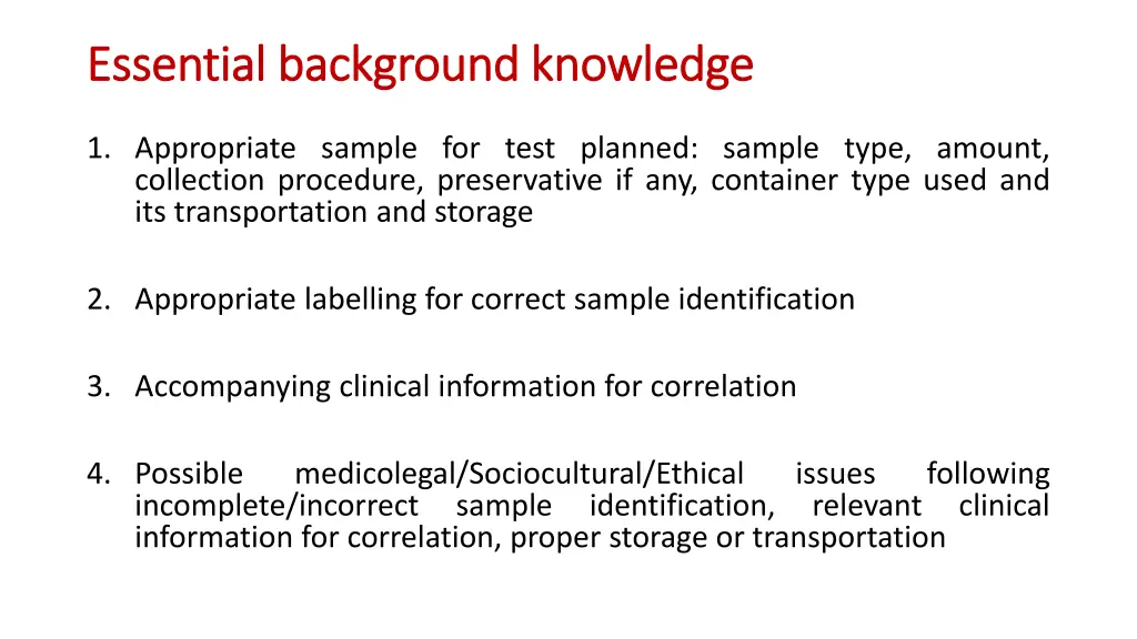 essential background knowledge essential