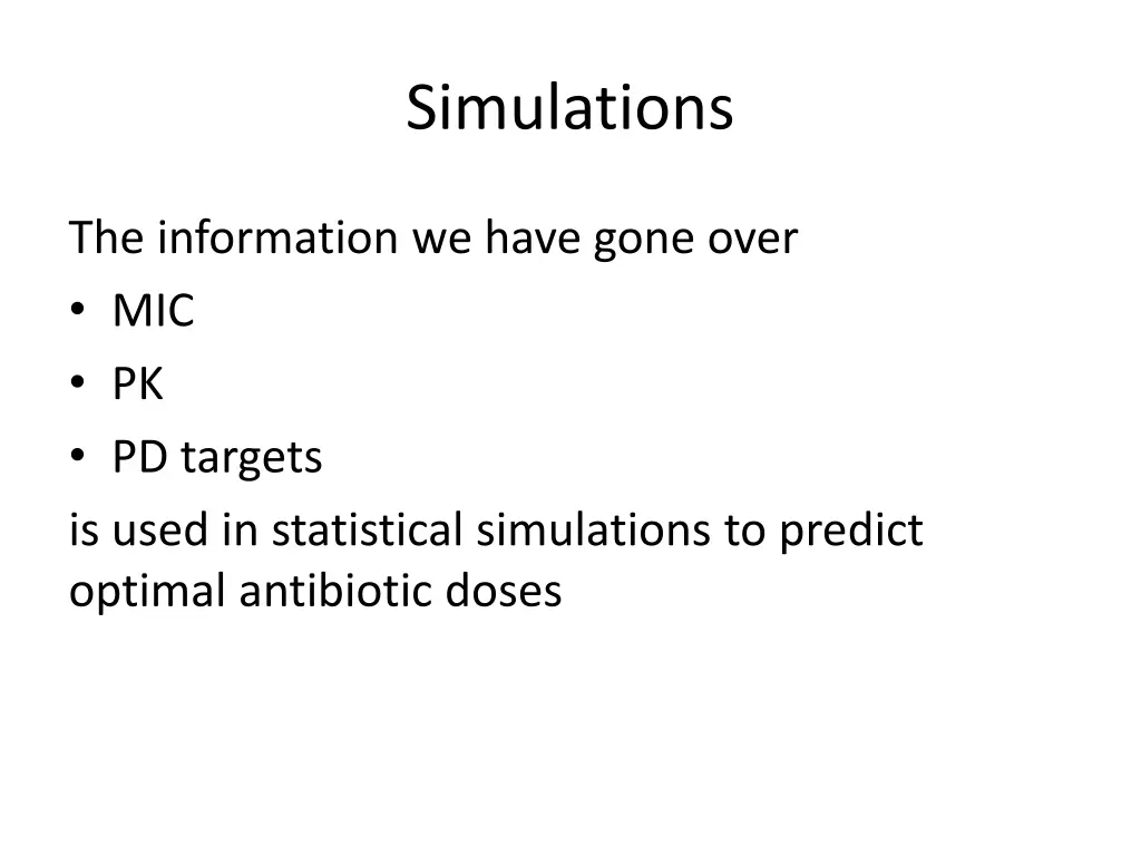 simulations