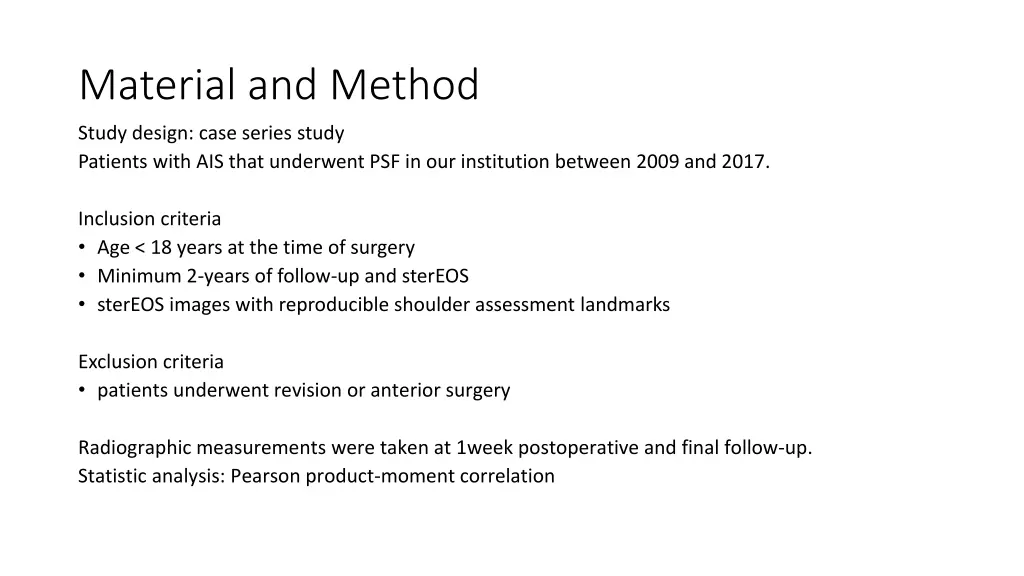 material and method