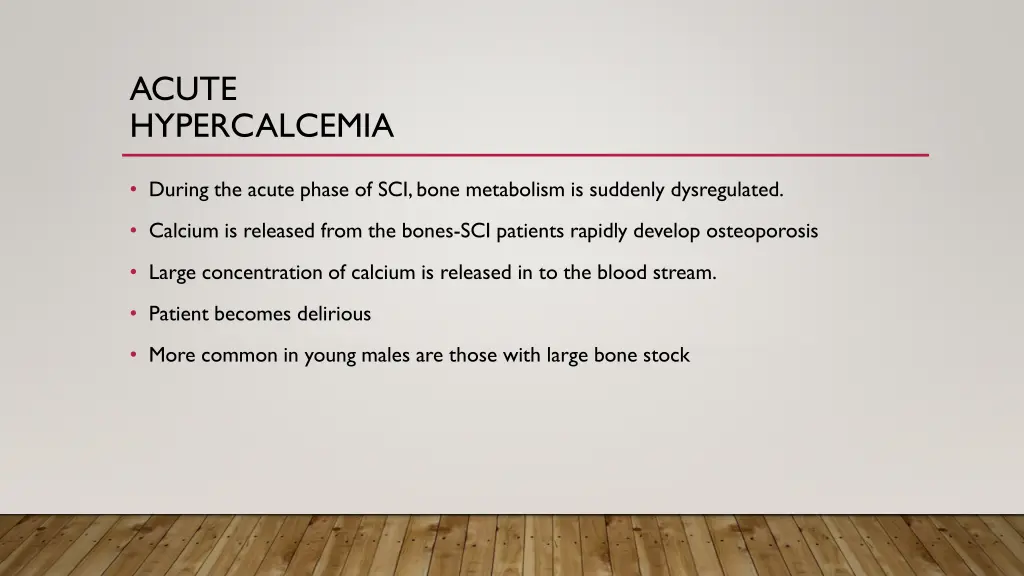 acute hypercalcemia