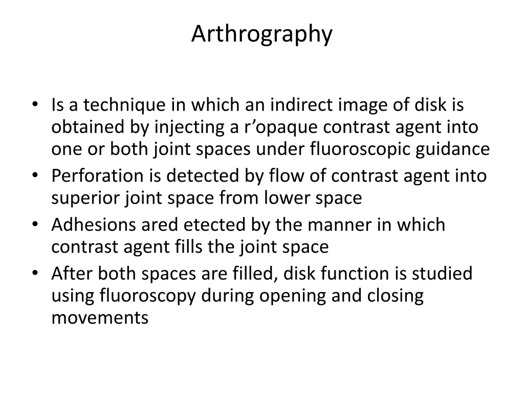 arthrography