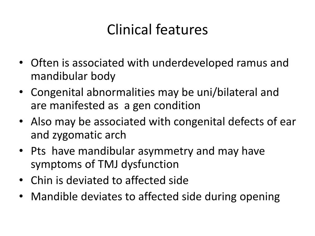 clinical features 2