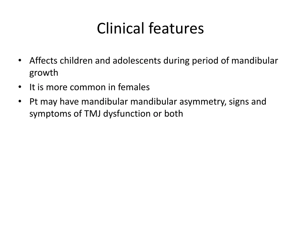 clinical features 3