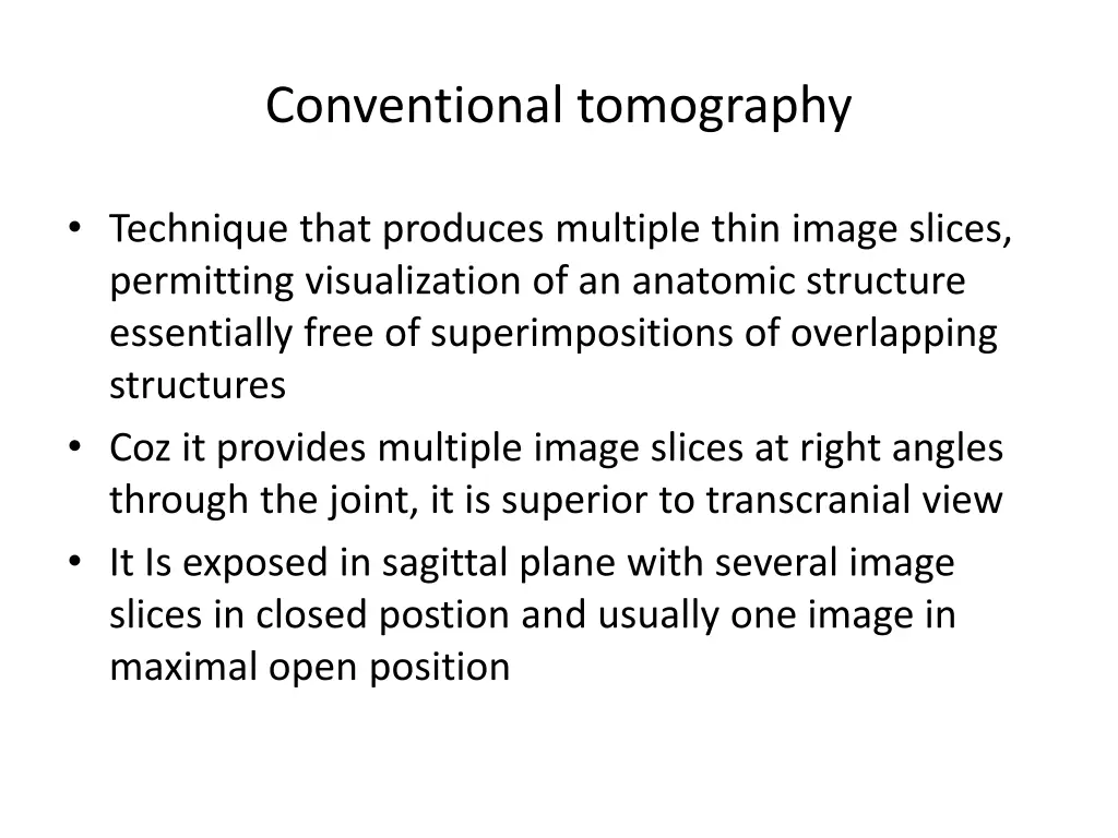 conventional tomography