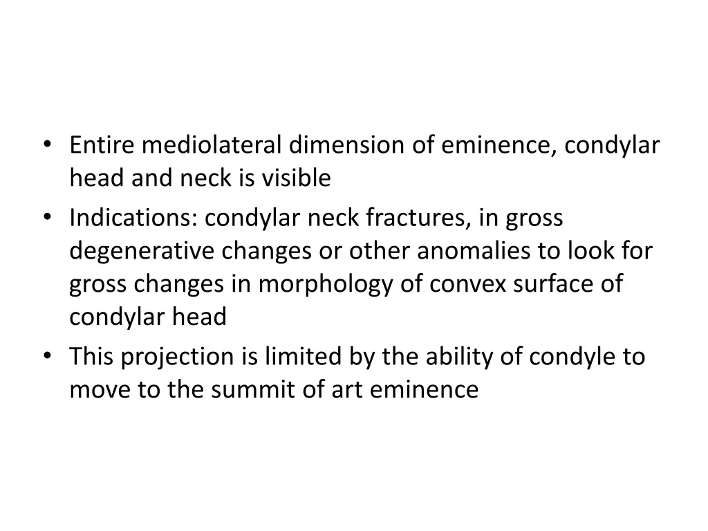 entire mediolateral dimension of eminence