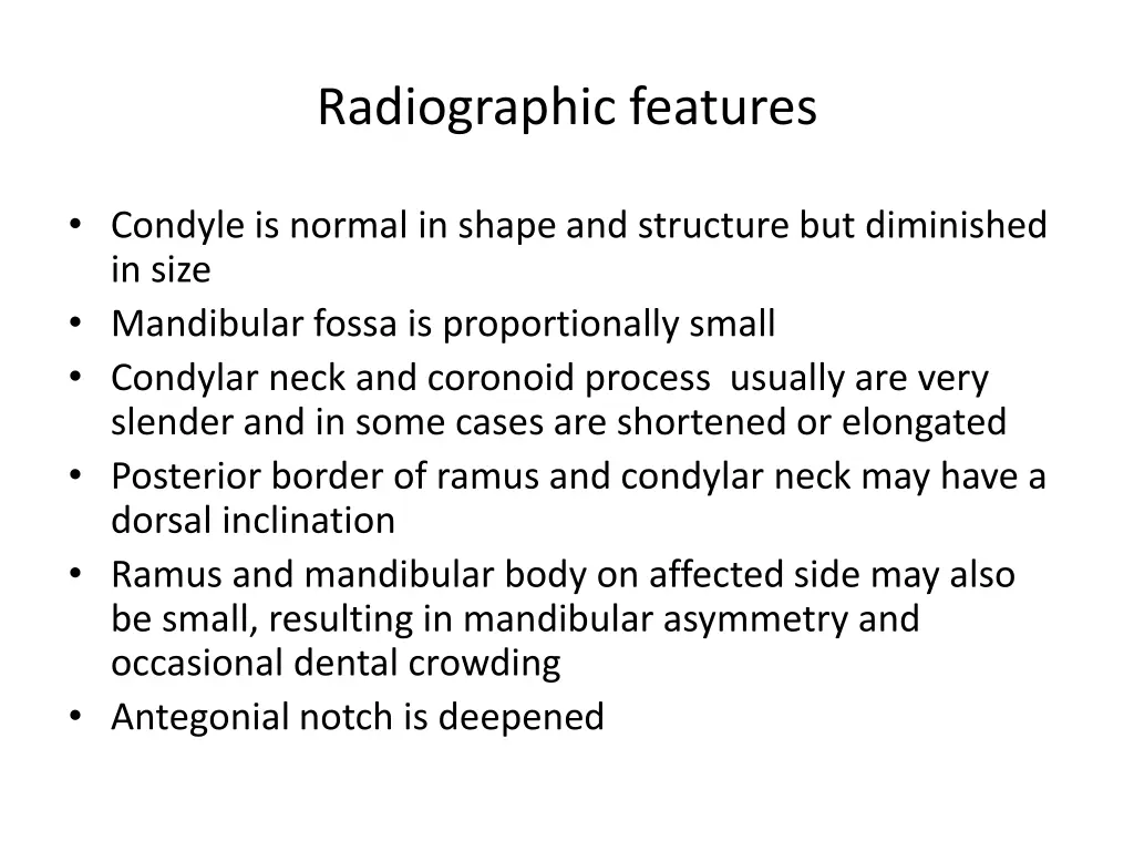 radiographic features 1