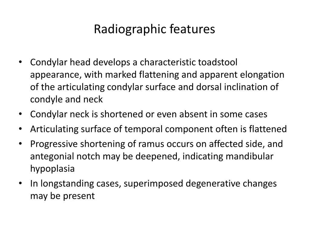 radiographic features 2