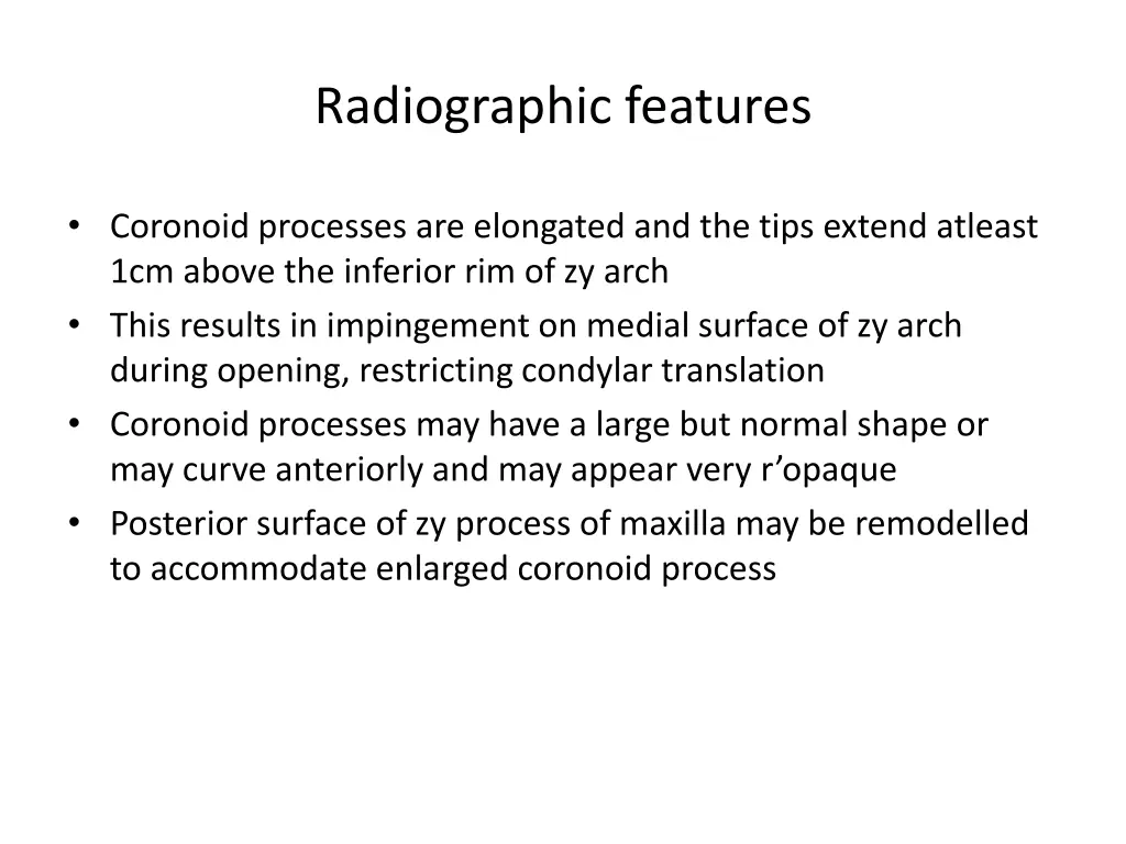 radiographic features 3
