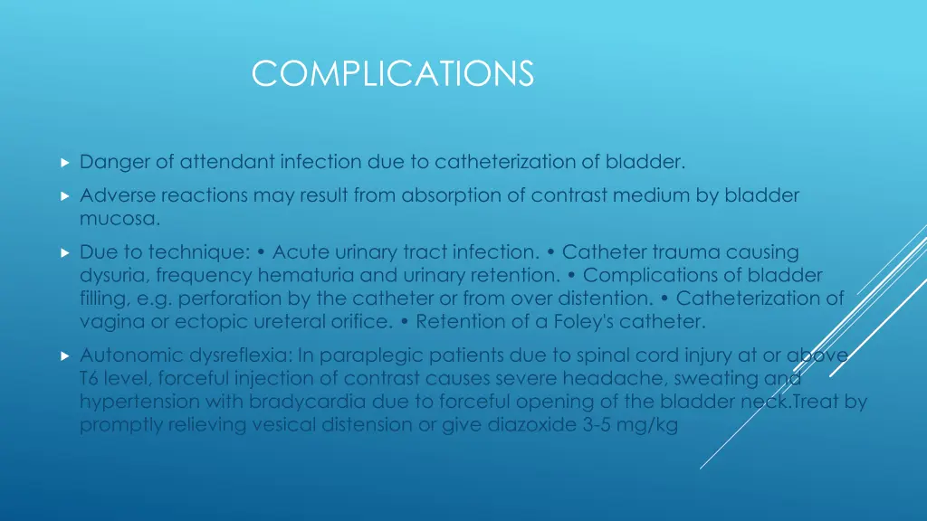 complications