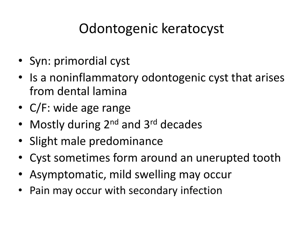 odontogenic keratocyst