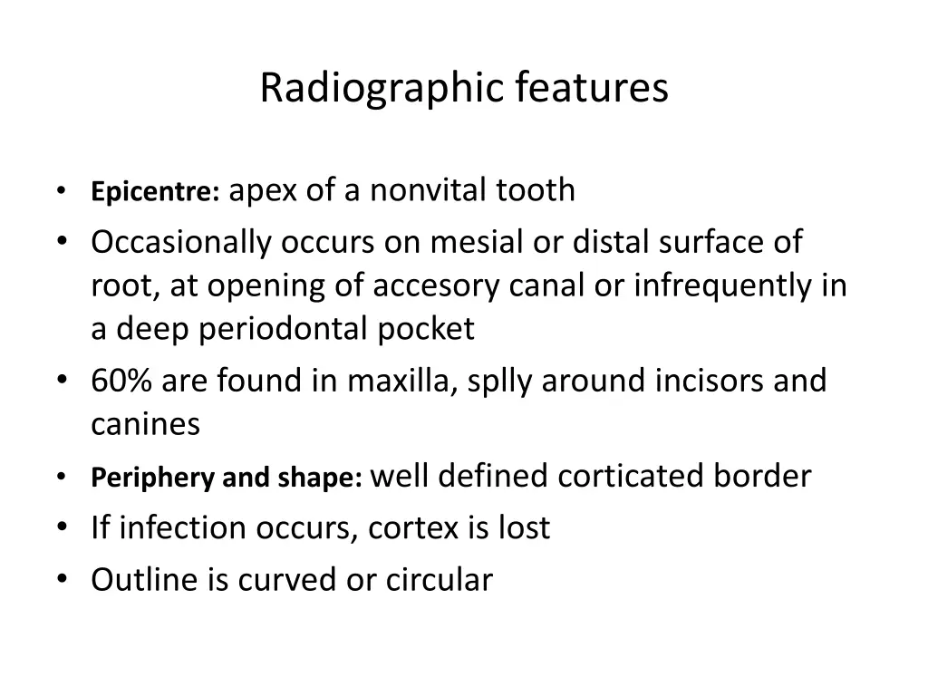 radiographic features 1