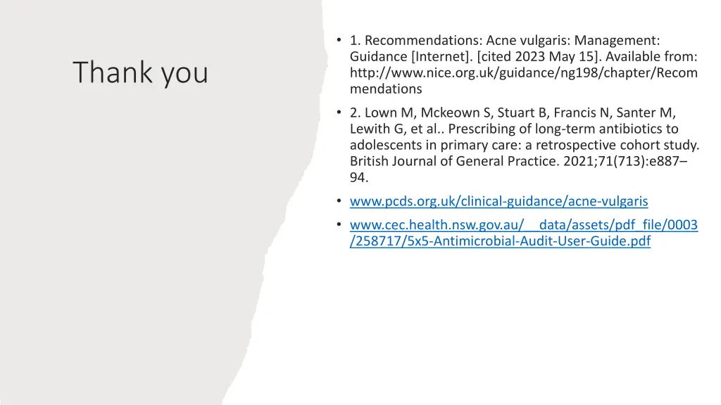 1 recommendations acne vulgaris management