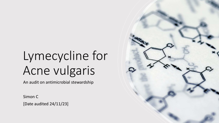 lymecycline for acne vulgaris an audit
