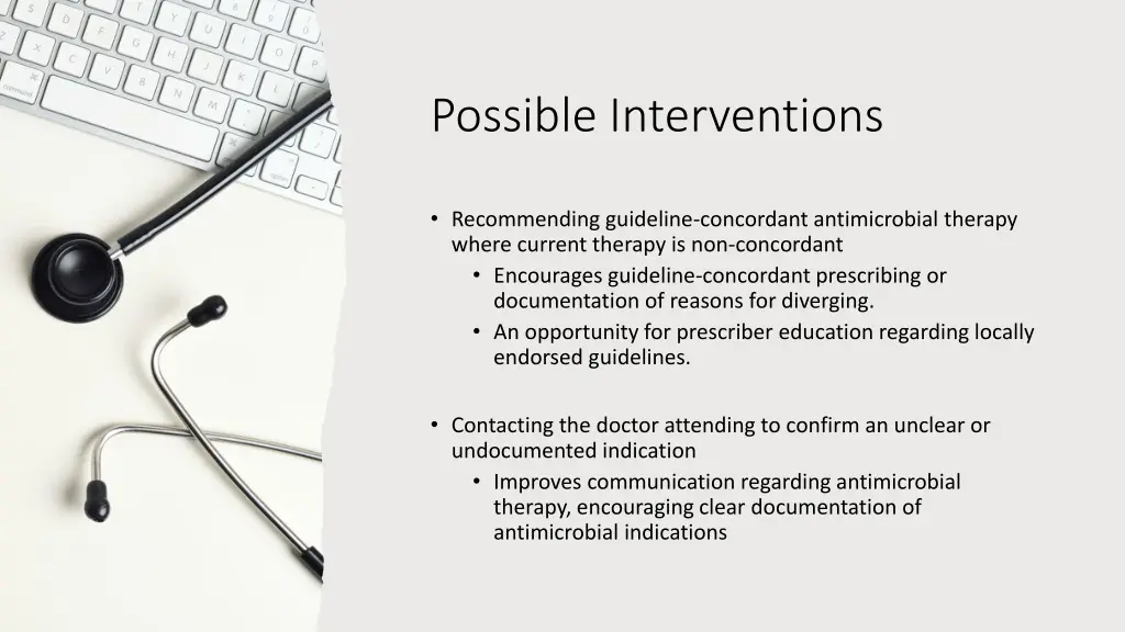 possible interventions
