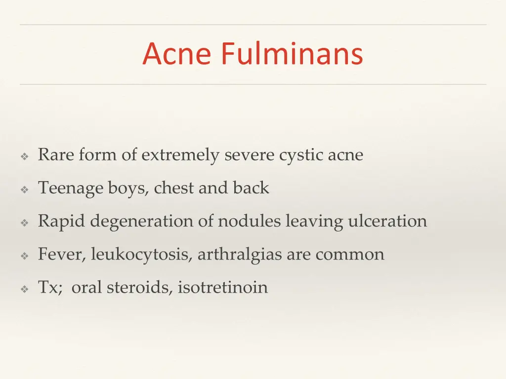 acne fulminans