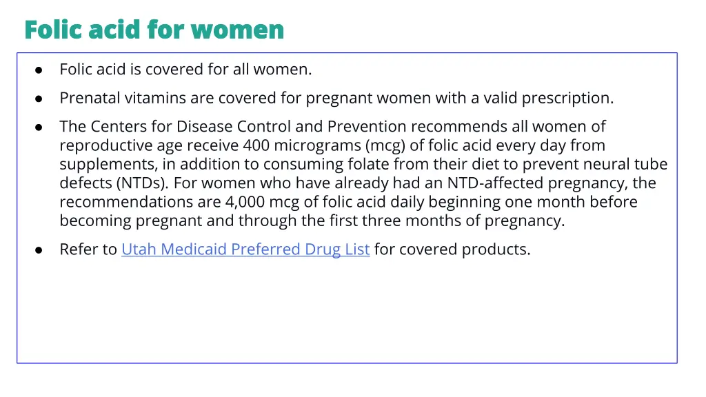 folic acid for women folic acid for women