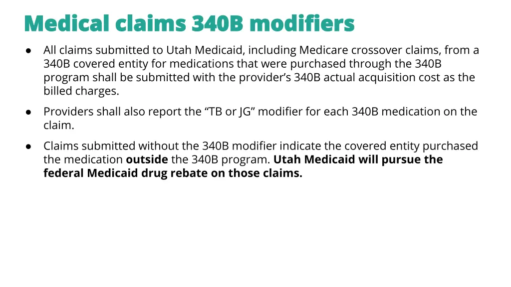 medical claims 340b modifiers medical claims 340b