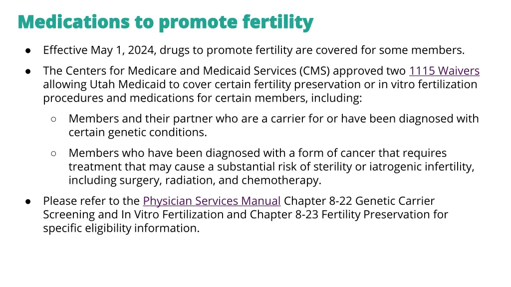 medications to promote fertility medications