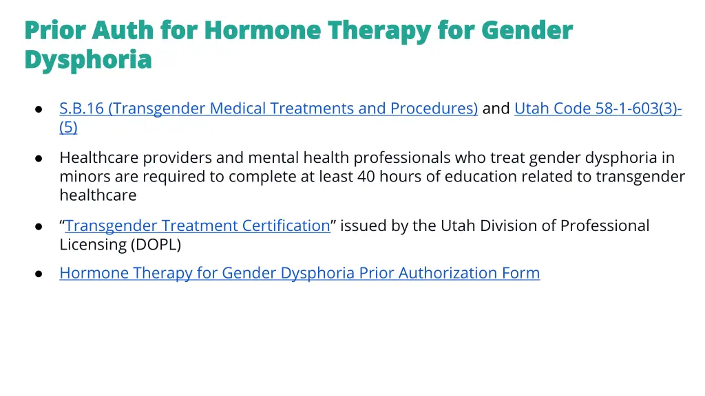 prior auth for hormone therapy for gender prior