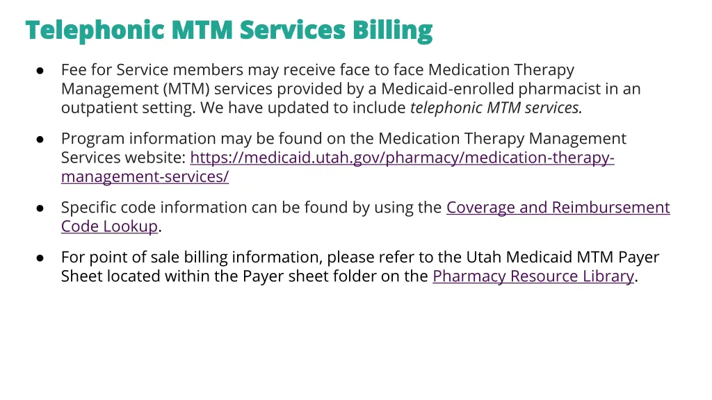 telephonic mtm services billing telephonic