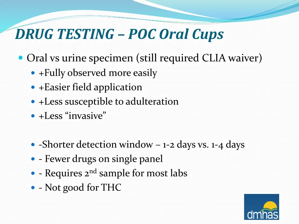 drug testing poc oral cups