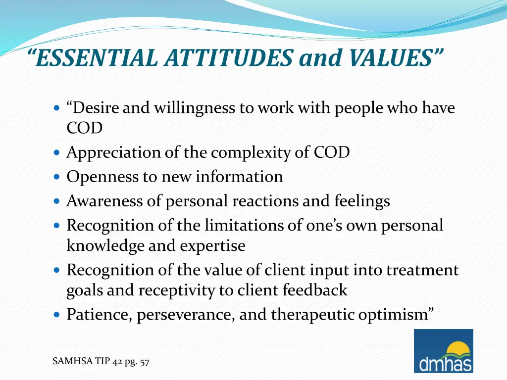 essential attitudes and values