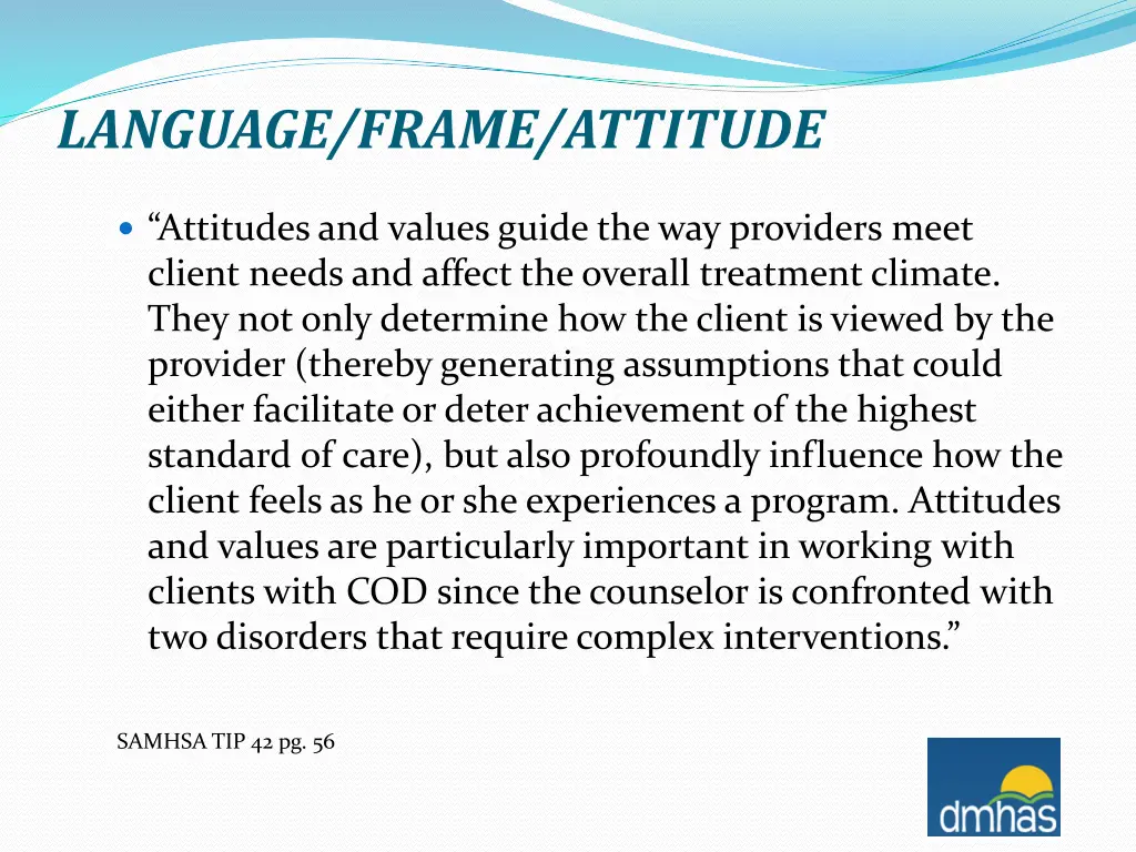 language frame attitude