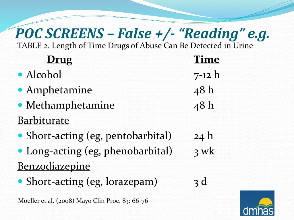 poc screens false reading e g table 2 length