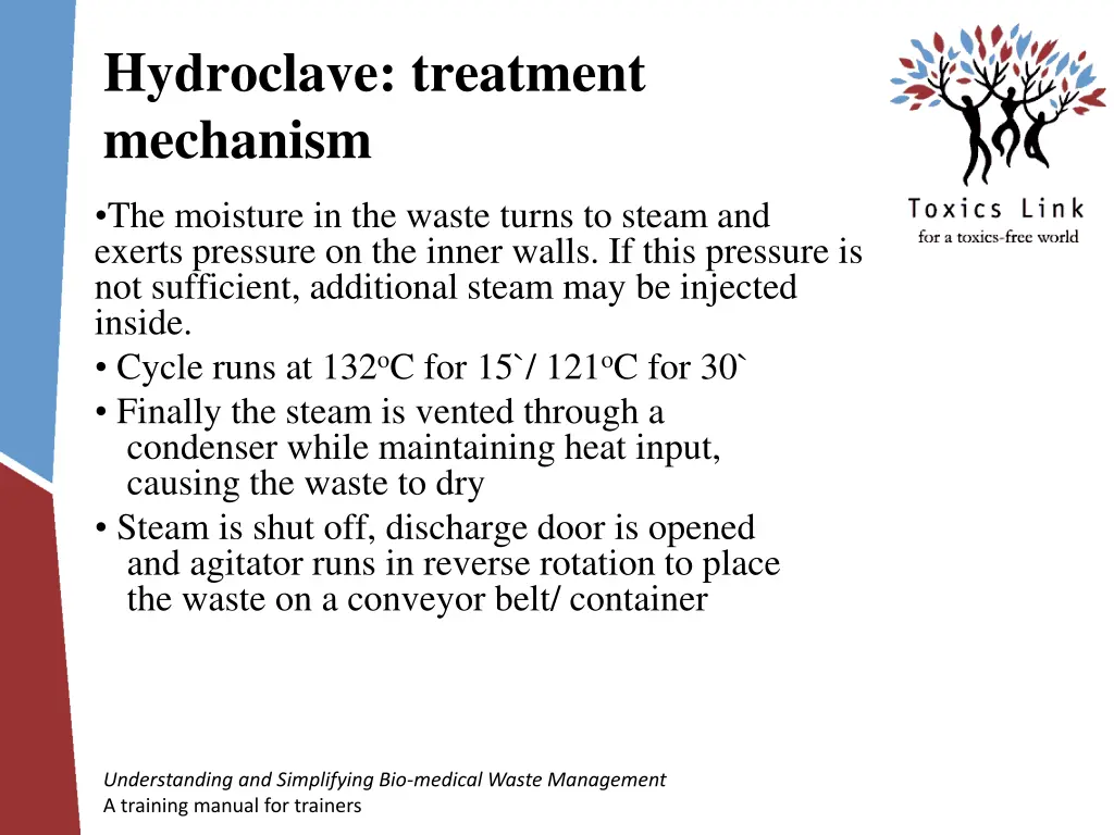 hydroclave treatment mechanism