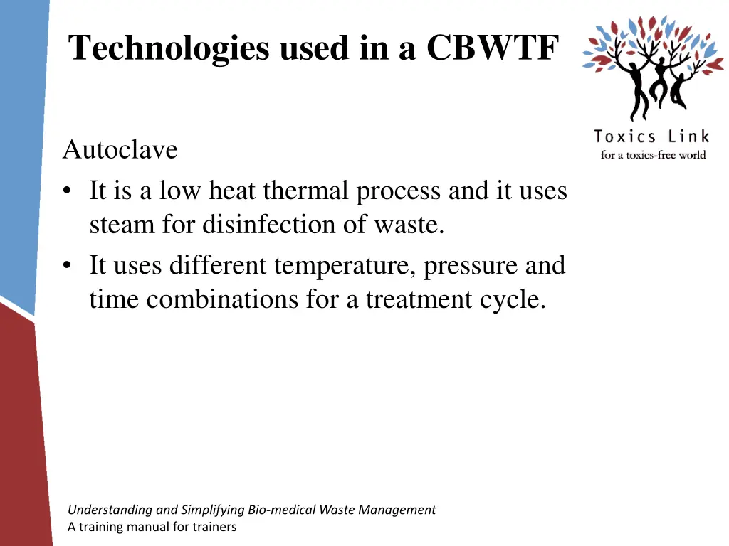 technologies used in a cbwtf