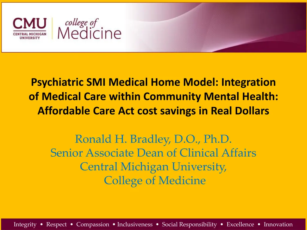 psychiatric smi medical home model integration