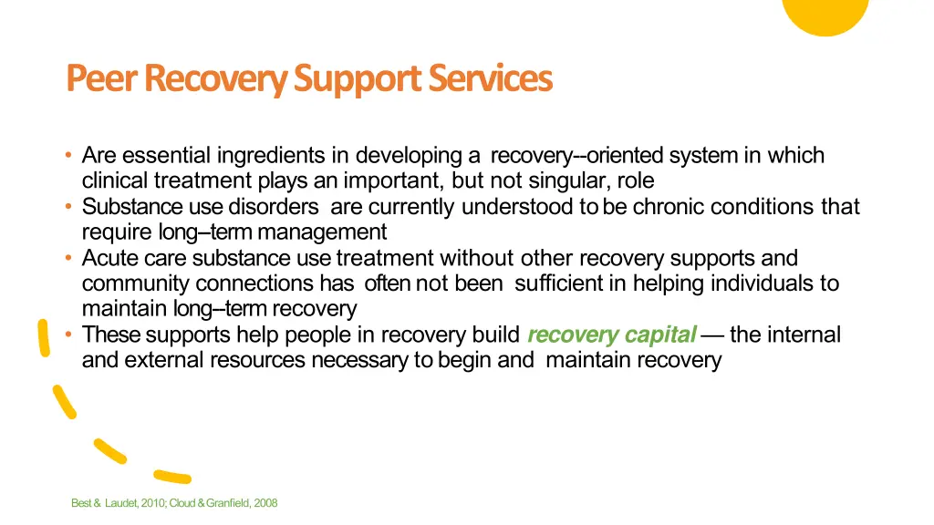 peer recovery support services