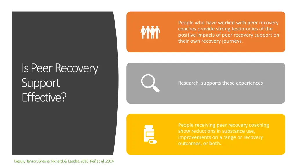 people who have worked with peer recovery coaches