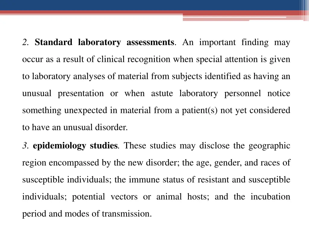 2 standard laboratory assessments an important