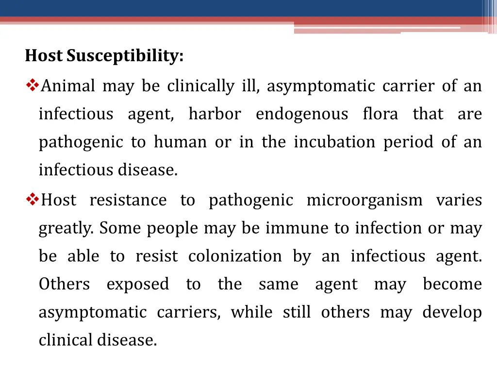 host susceptibility