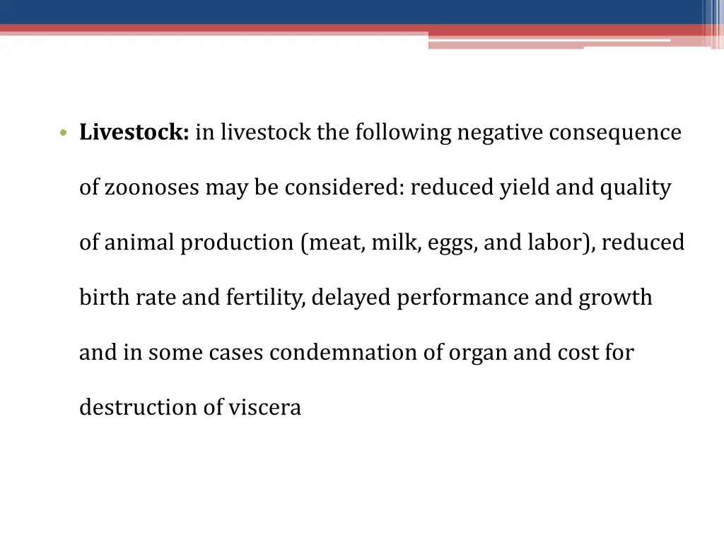 livestock in livestock the following negative