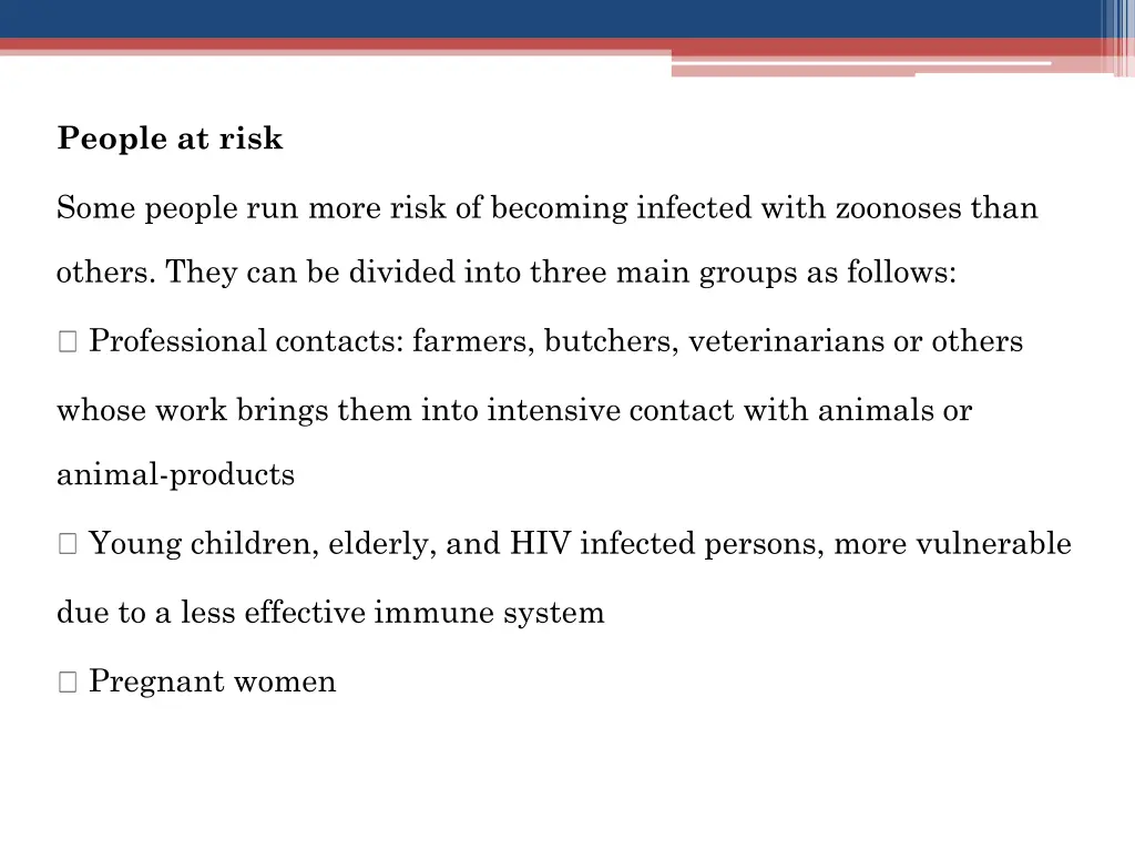 people at risk